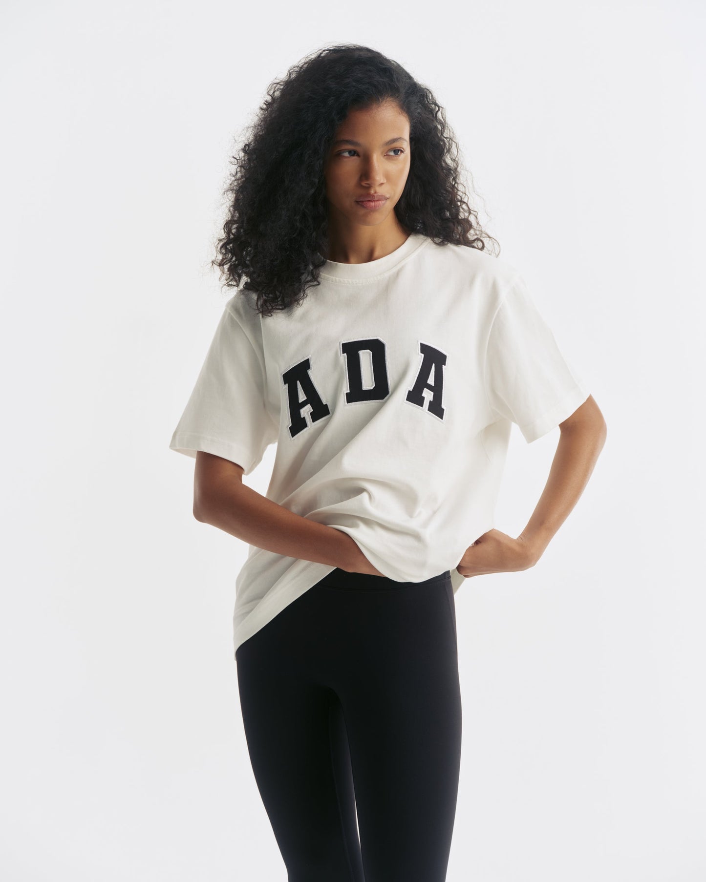 ADA Short Sleeve Oversized T-shirt - White/Black