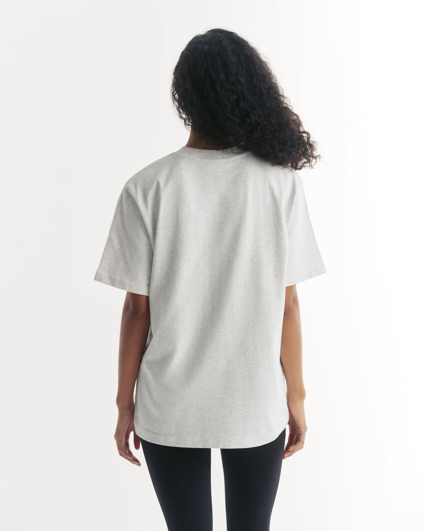 ADA Short Sleeve Oversized T-shirt - Light Grey Melange