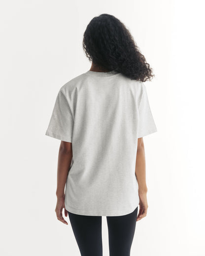 ADA Short Sleeve Oversized T-shirt - Light Grey Melange