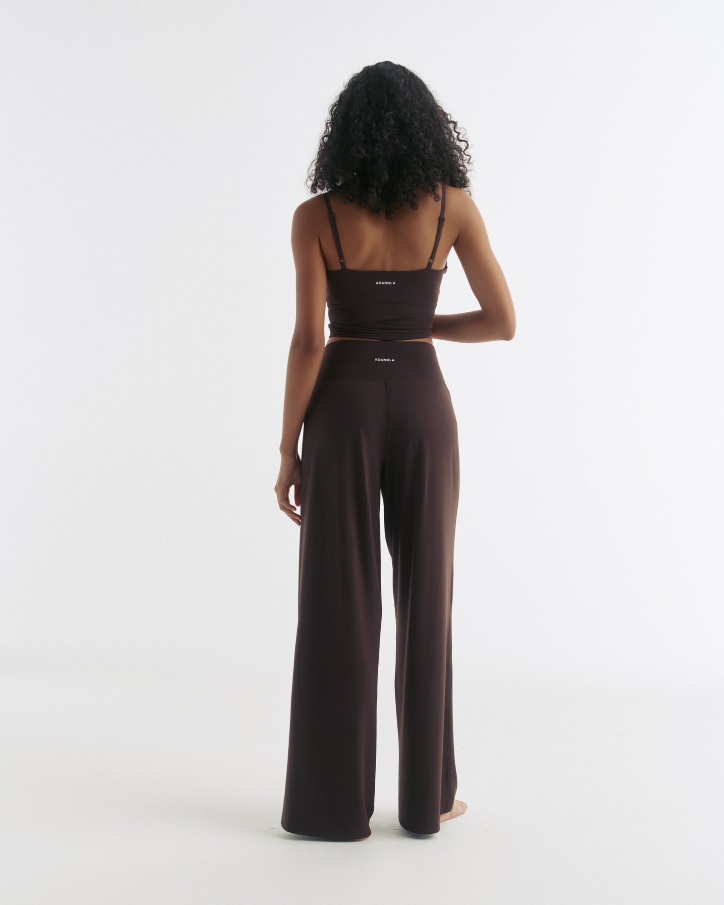 Wide Leg Yoga Pants - Coffee Bean