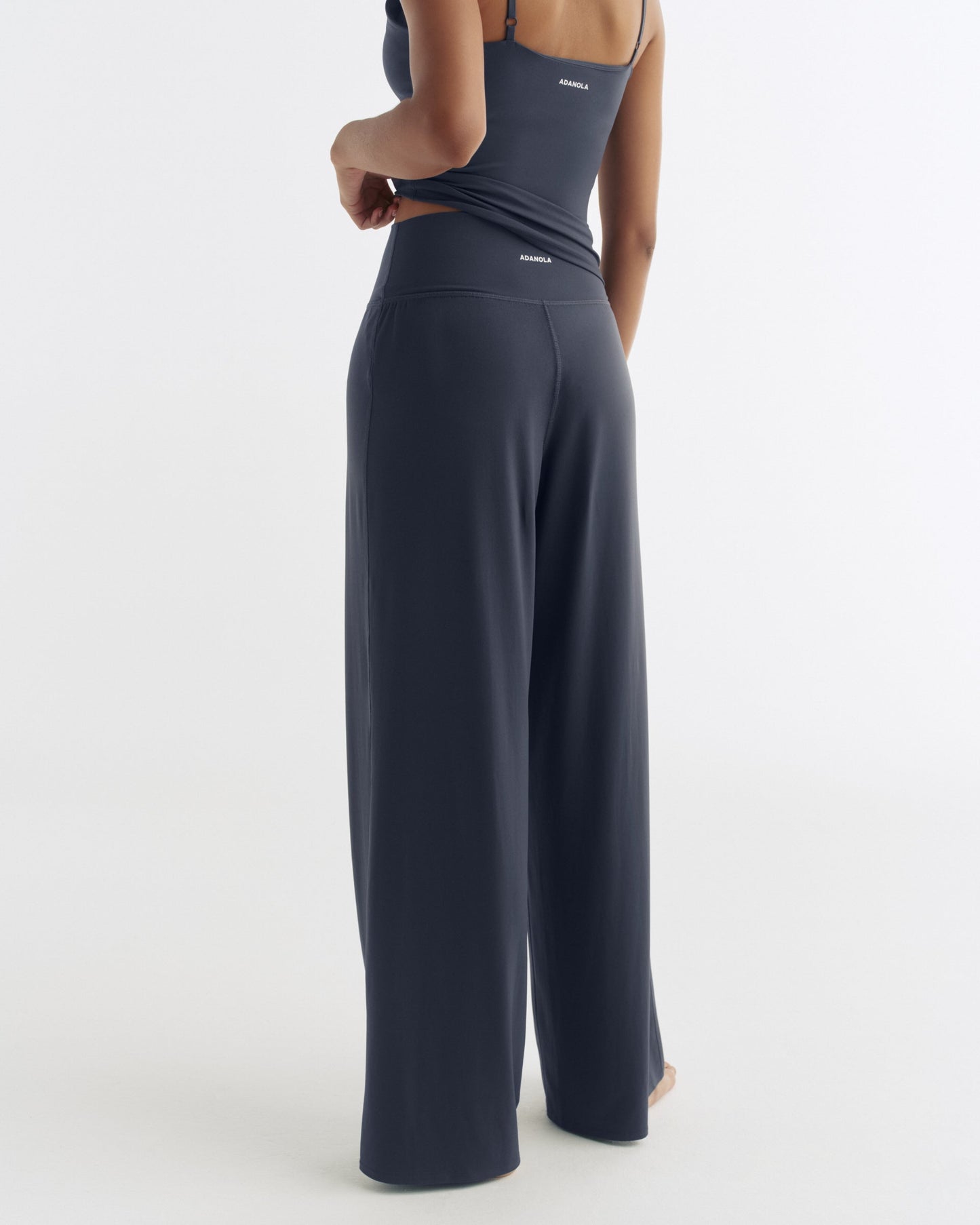 Wide Leg Yoga Pants - Midnight Blue