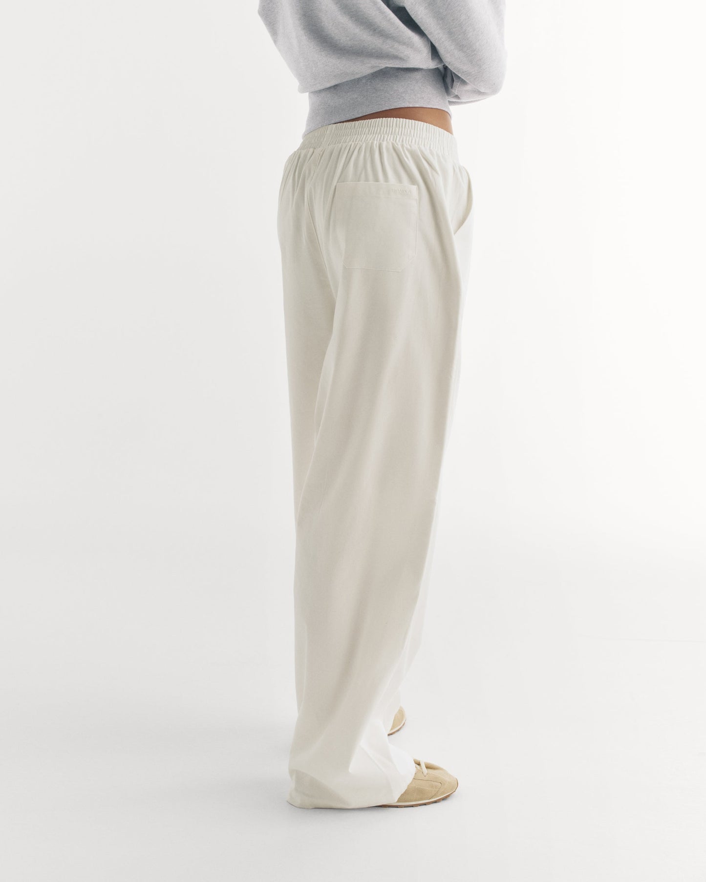 Cotton Pull on Pants - White