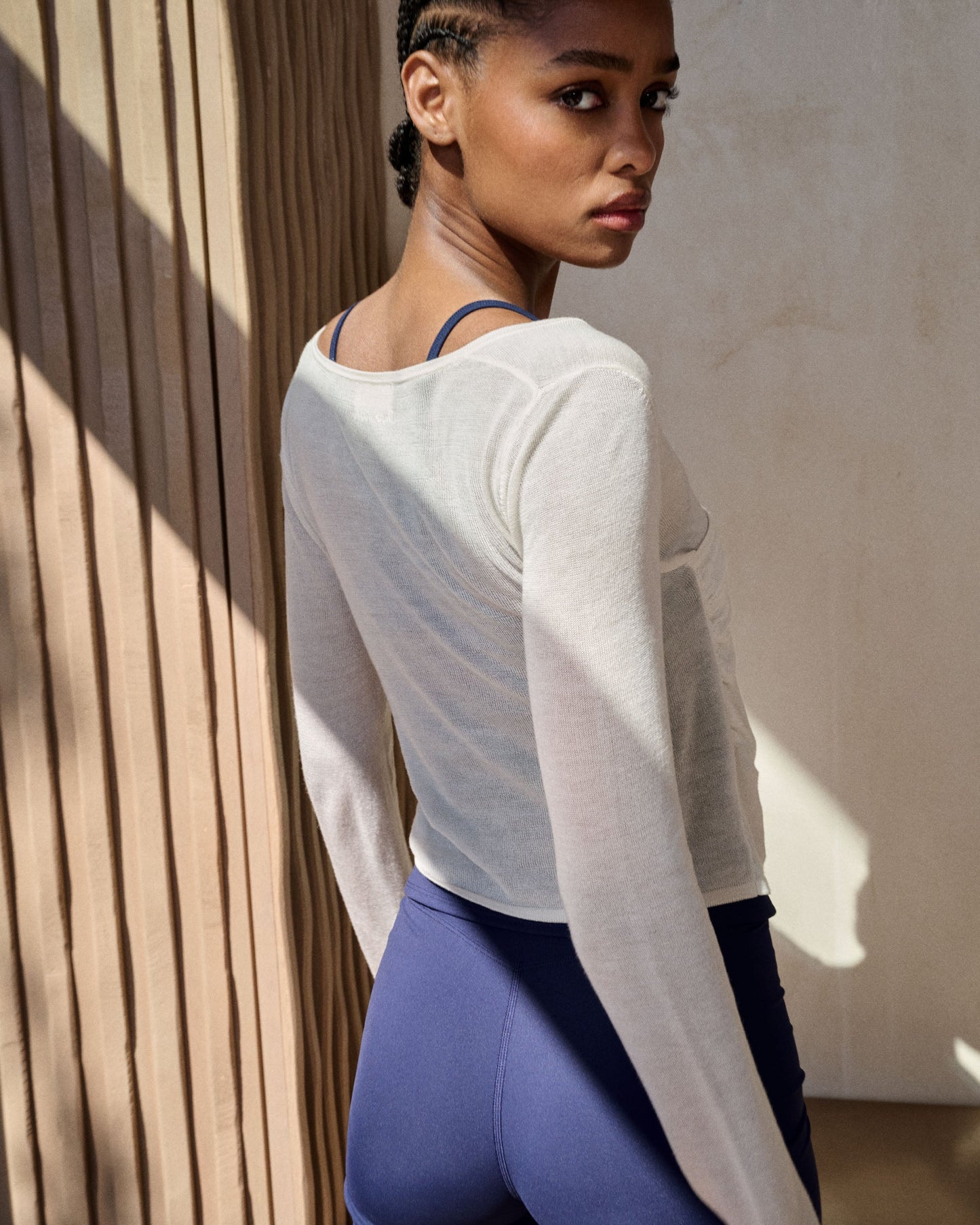 Semi Sheer Wrap Top - Marshmallow White