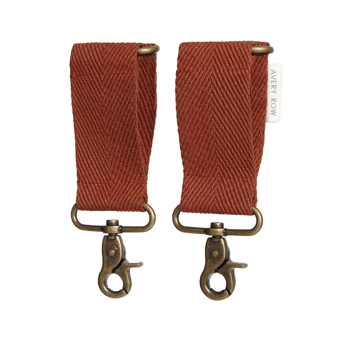 Cotton Pram Bag Clips - Cinnamon