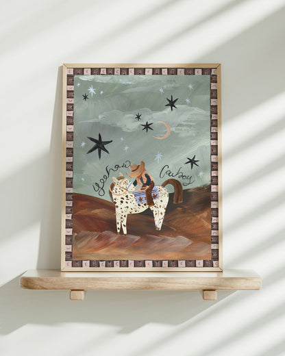 Desert Cowboy - Horse Art Print