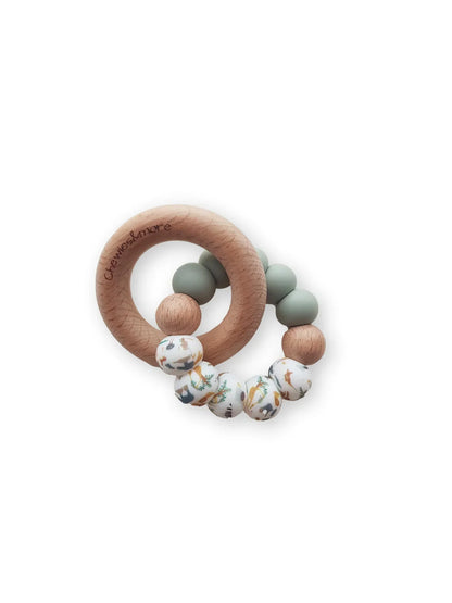 Chewies&more Wooden/Silicone Teething Rings - Zoo & Sea