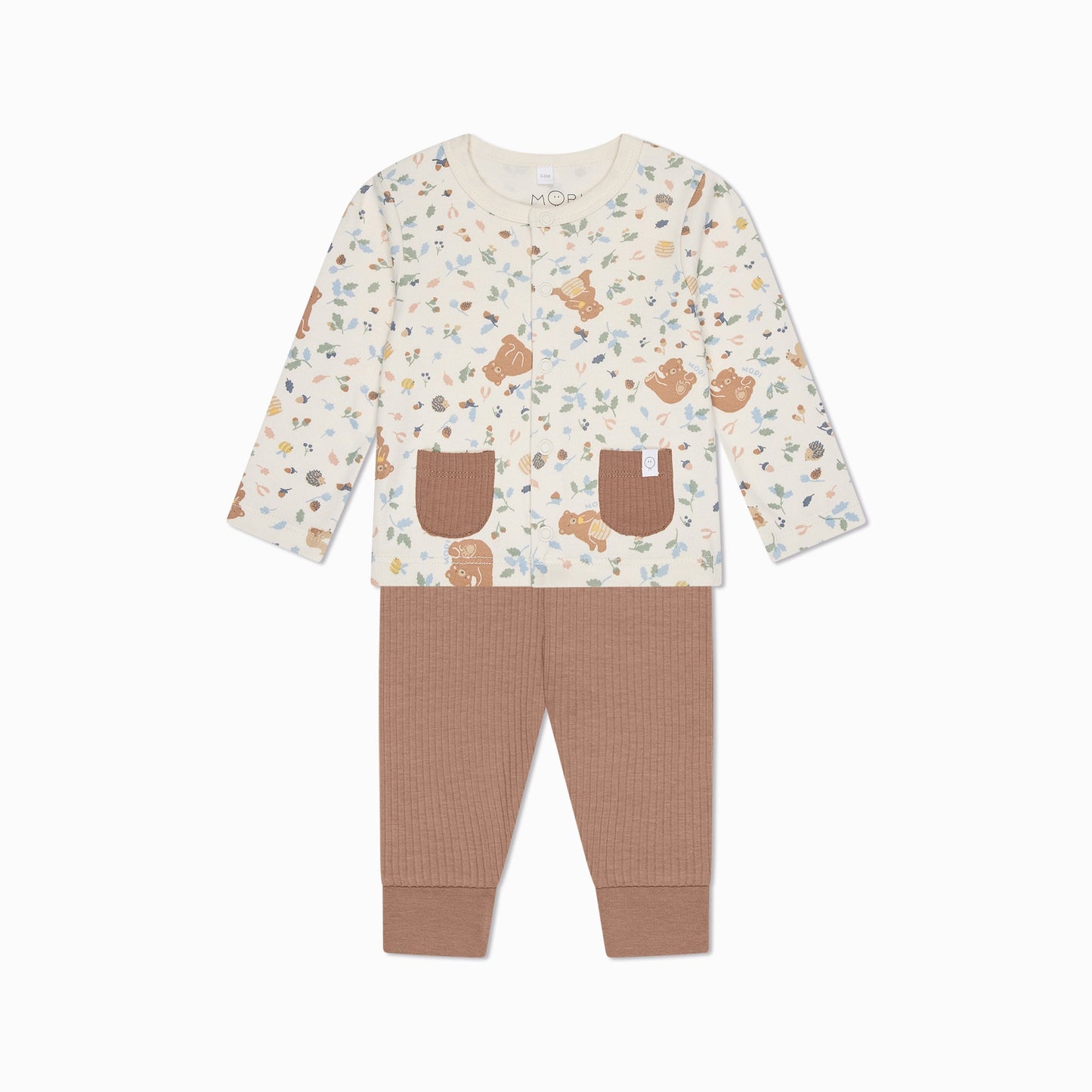 Bear Cardigan & Ribbed Leggings Outfit