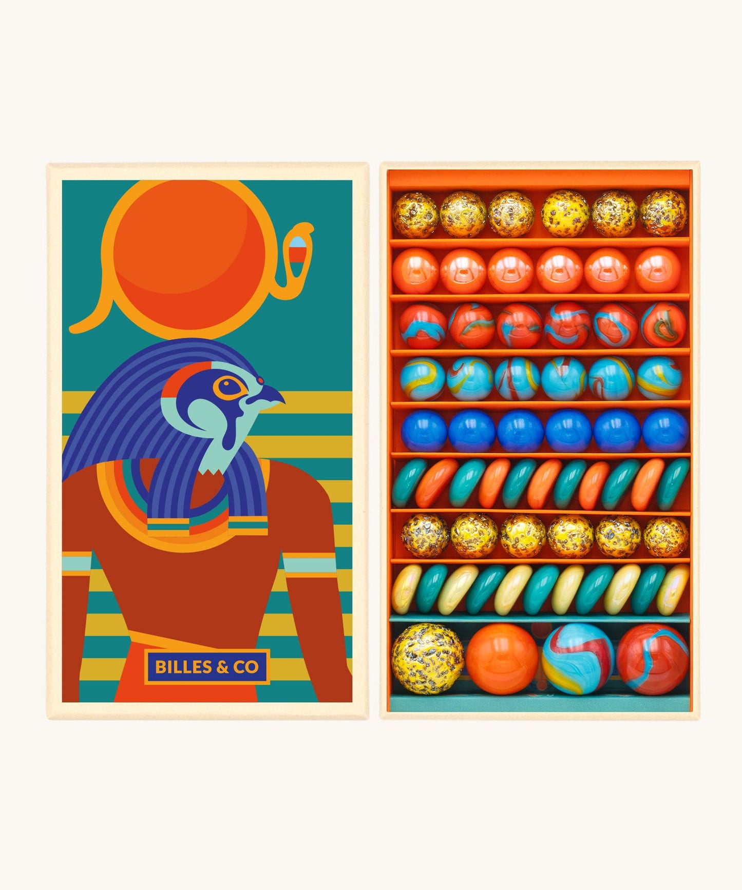 Billes & Co Horus Marbles Large Box - 62 Pack