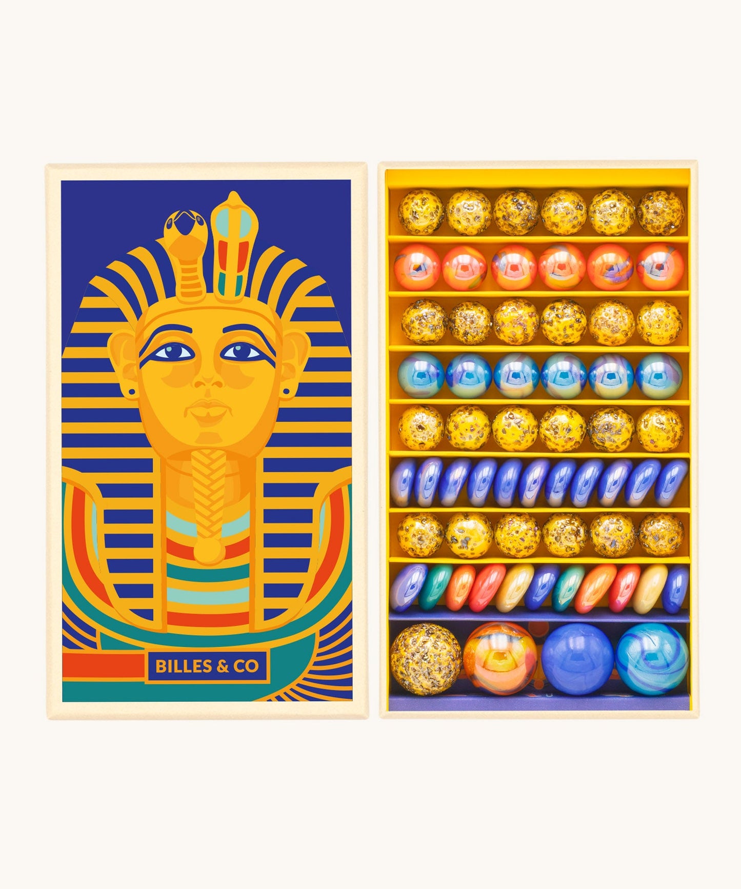 Billes & Co Tutankhamun Marbles Large Box - 62 Pack