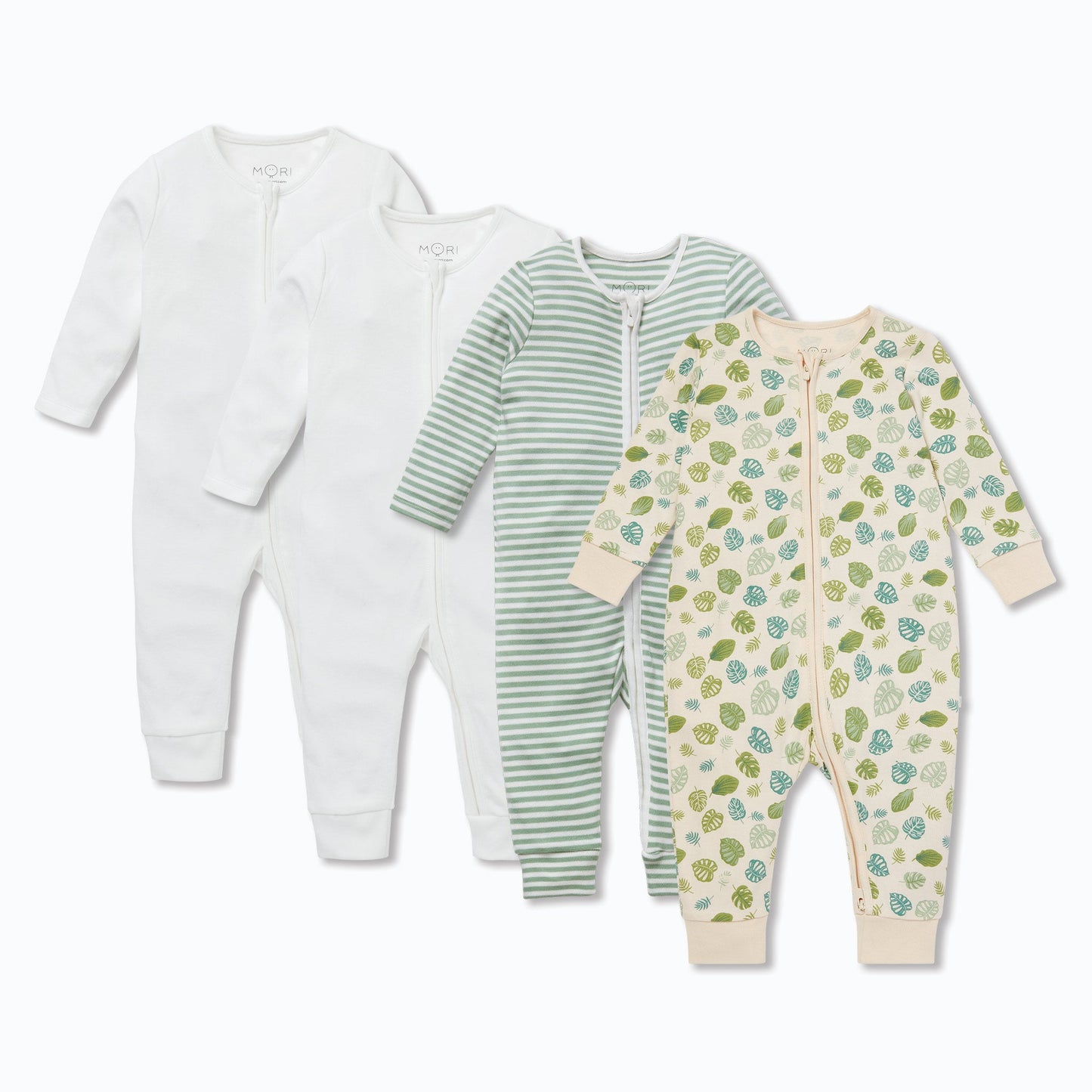 Botanical Clever Zip Sleepsuit 4 Pack