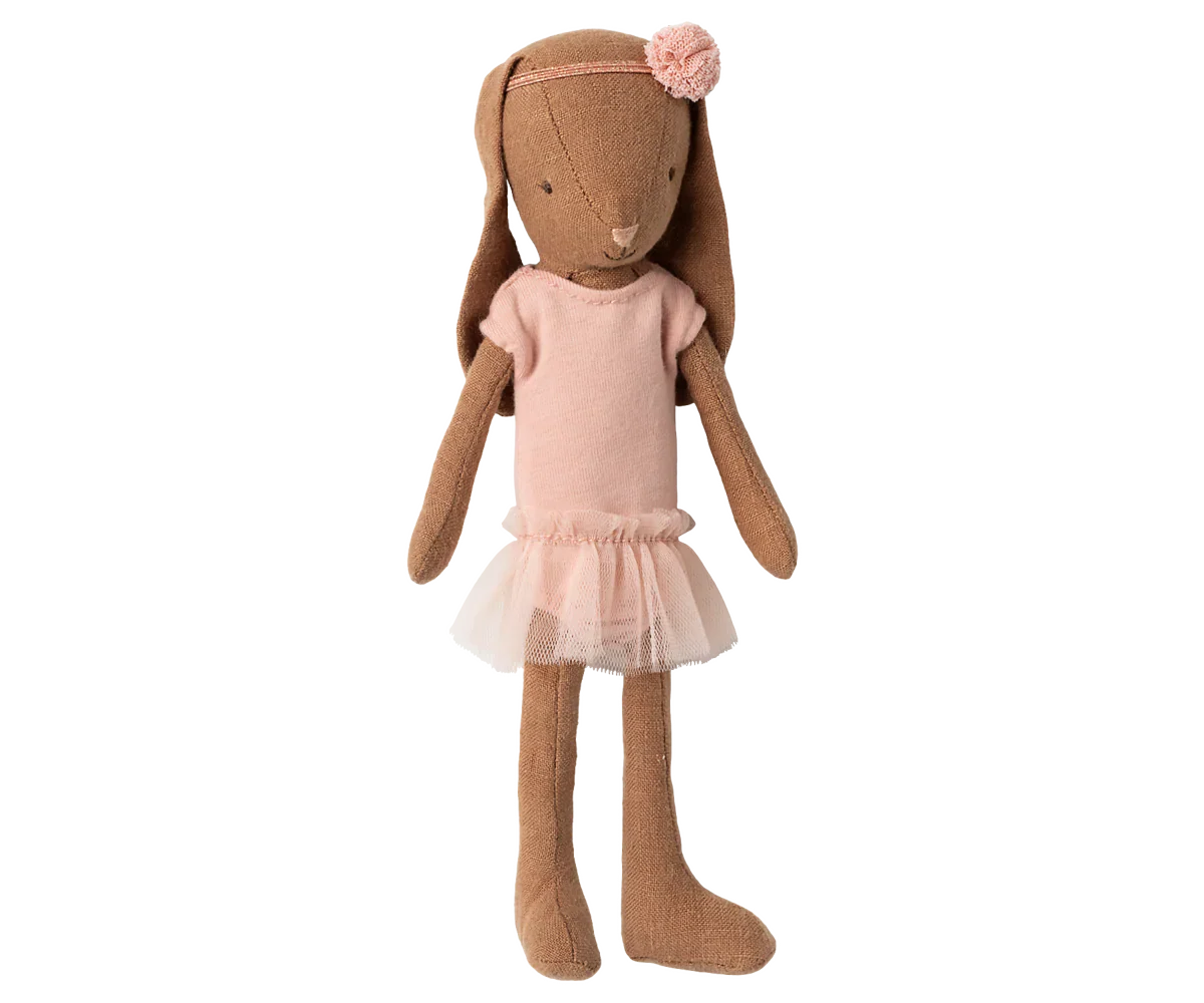 Ballerina Bunny size 1 Chocolate Brown - Ballet Suit and Skirt Rose - Maileg