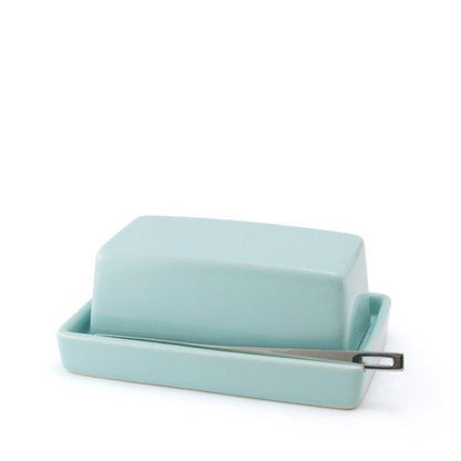 Ceramic Butter Dish with Stainless Steel Knife