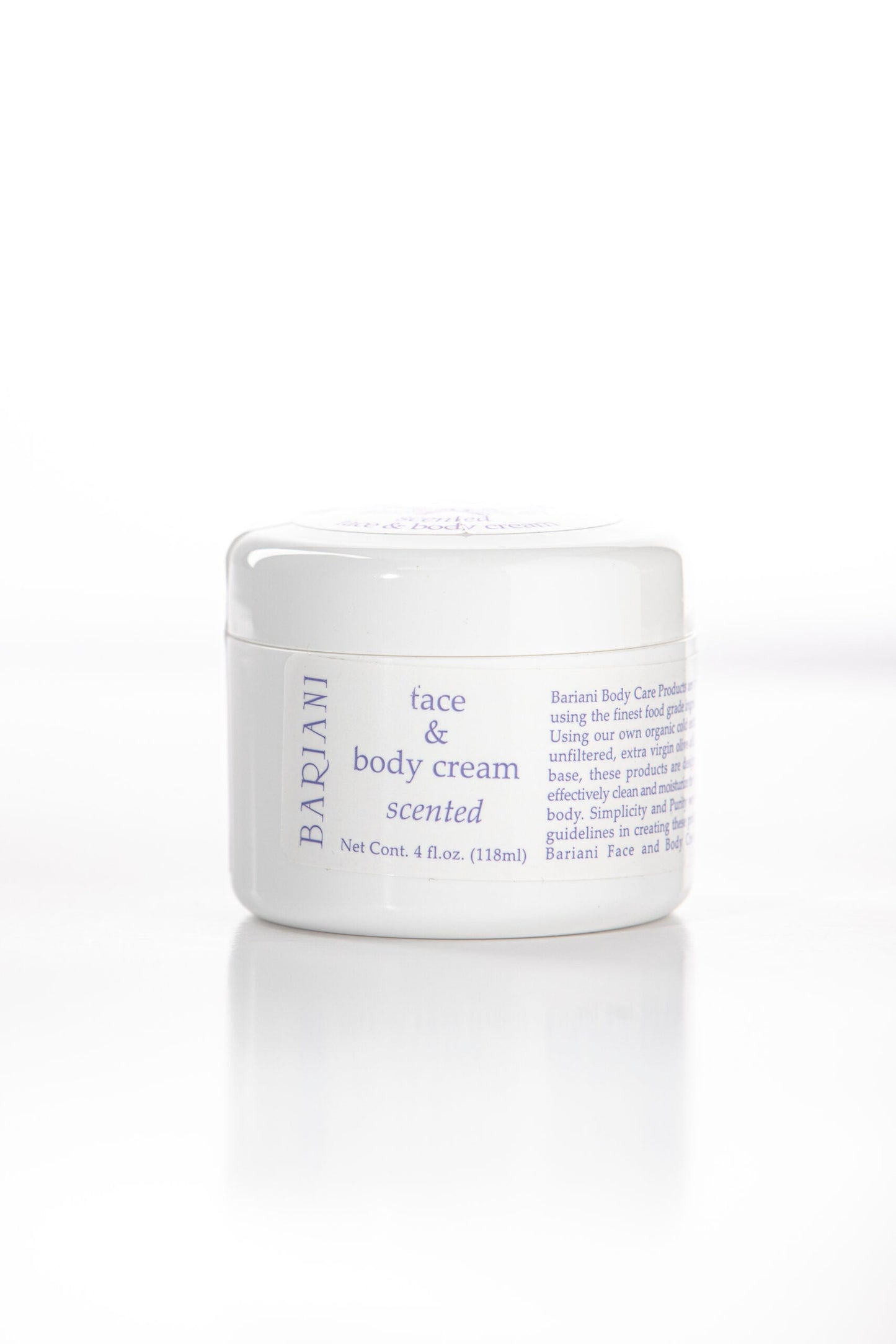 Bariani Face and Body Cream, (lightly scented)
