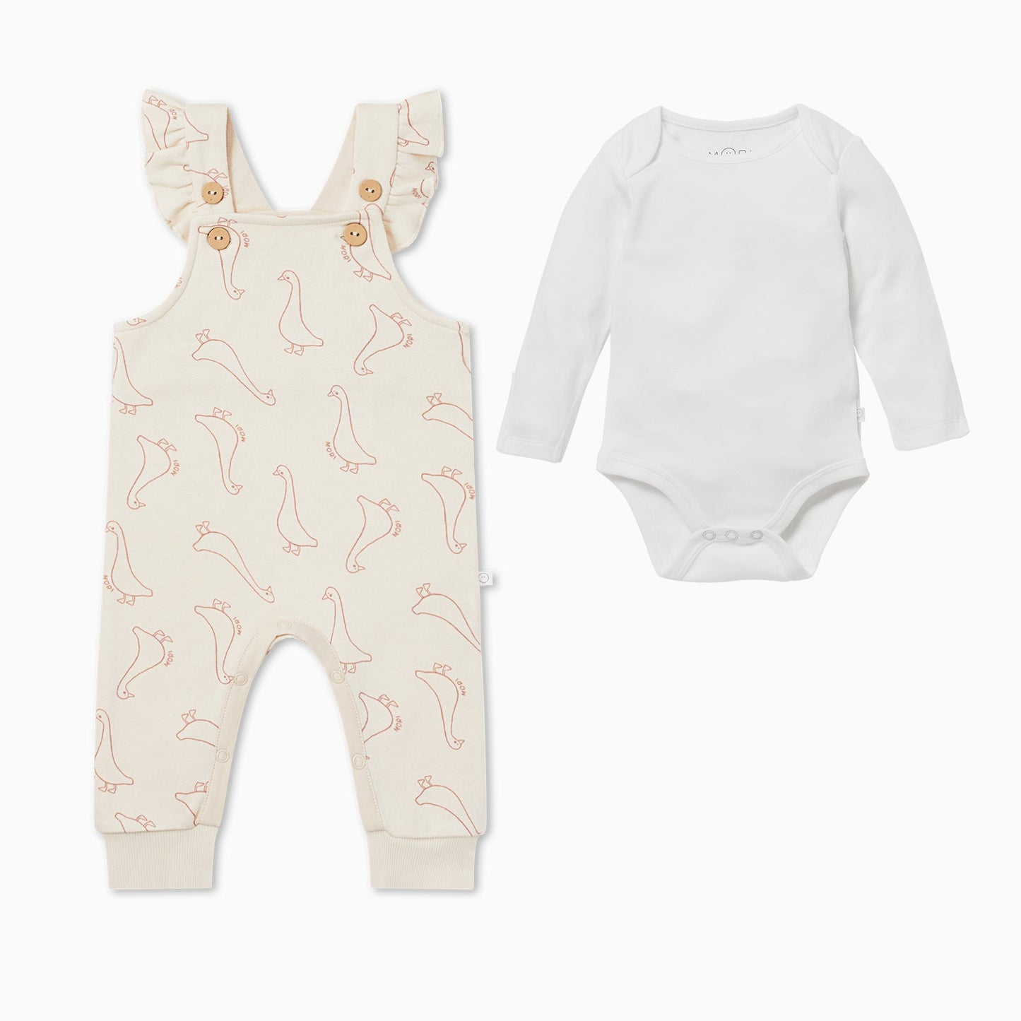 Duck Frilled Dungarees & Bodysuit Outfit