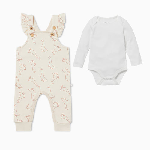 Duck Frilled Dungarees & Bodysuit Outfit