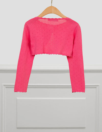Delicate Bubblegum Knit Cardigan - Select Size