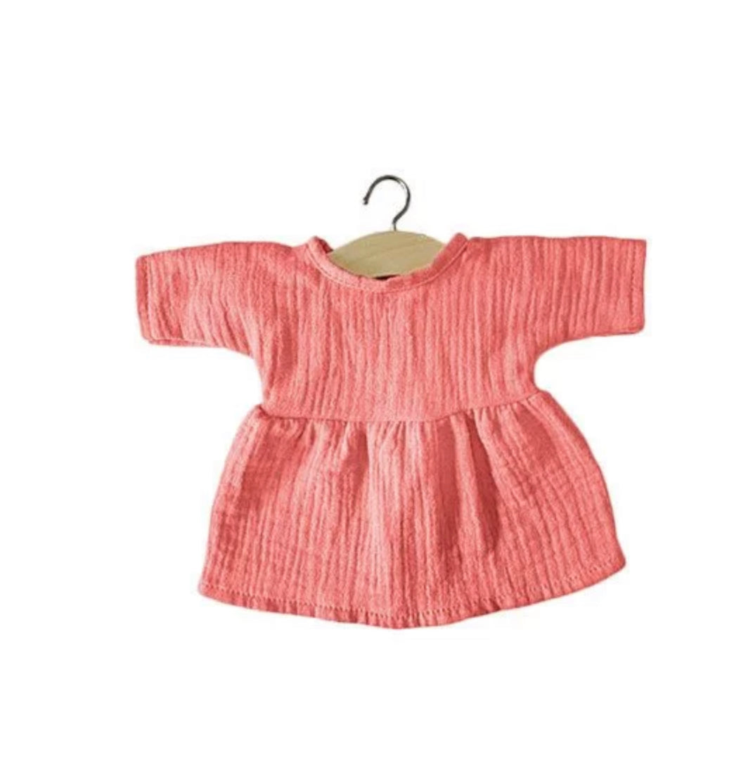 Faustine Cotton Gauze Doll Dress - Marsala