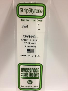 Evergreen Channel .312" - Opaque White Polystyrene - #268