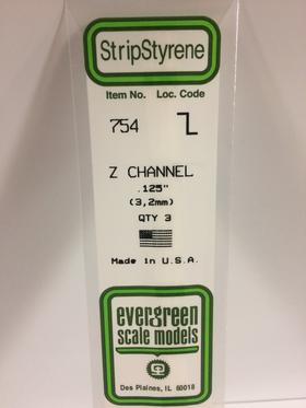 Evergreen Z Channel 3.1MM - Opaque White Polystyrene - #754