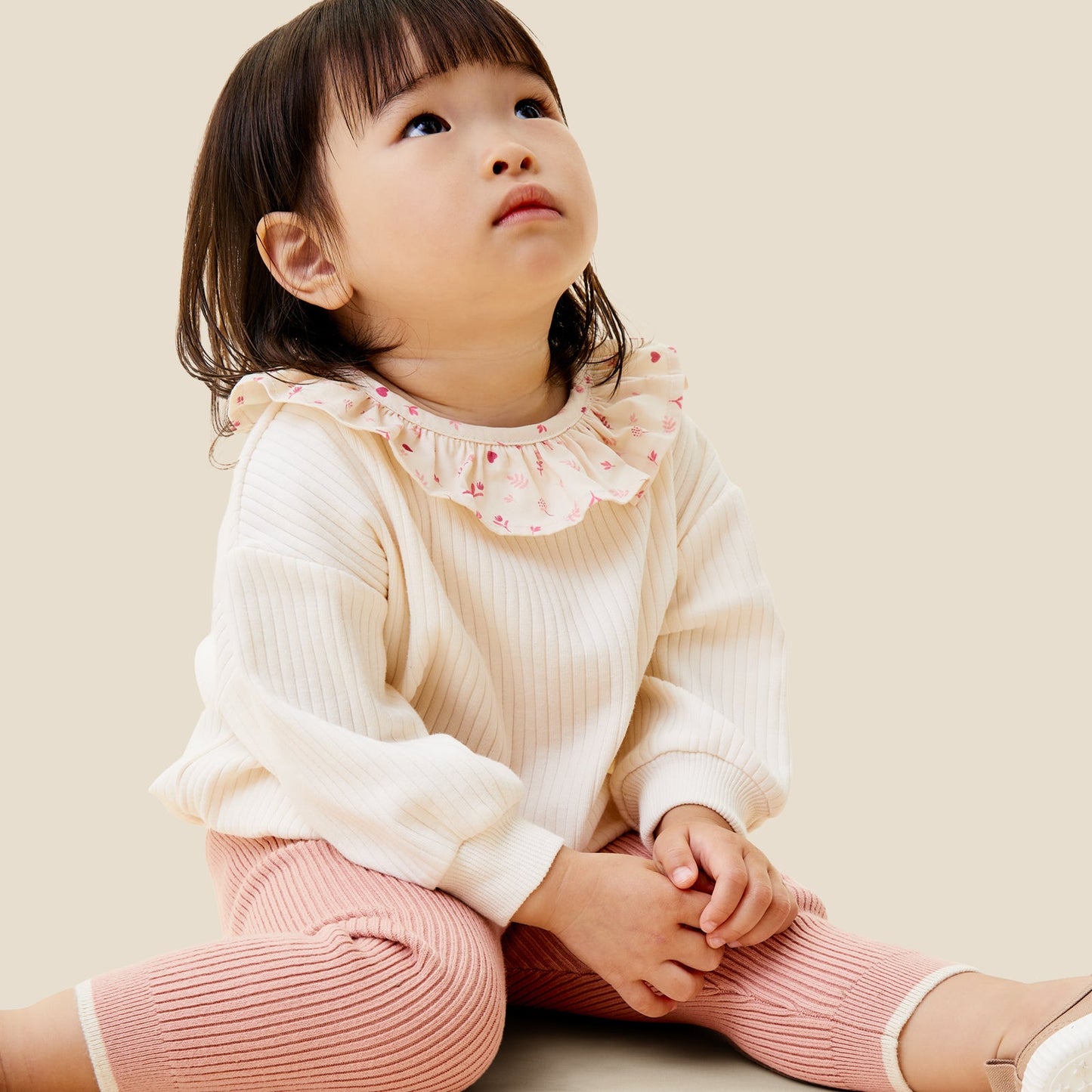 Floral Frilled Oversized Sweatshirt