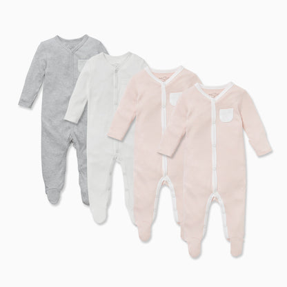 Front Opening Sleepsuit 4 Pack