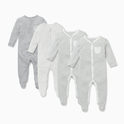 Front Opening Sleepsuit 4 Pack