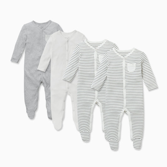 Front Opening Sleepsuit 4 Pack