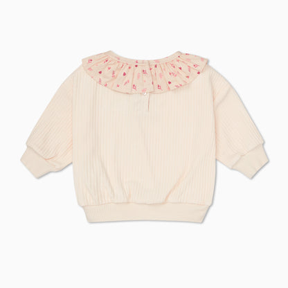 Floral Frilled Oversized Sweatshirt