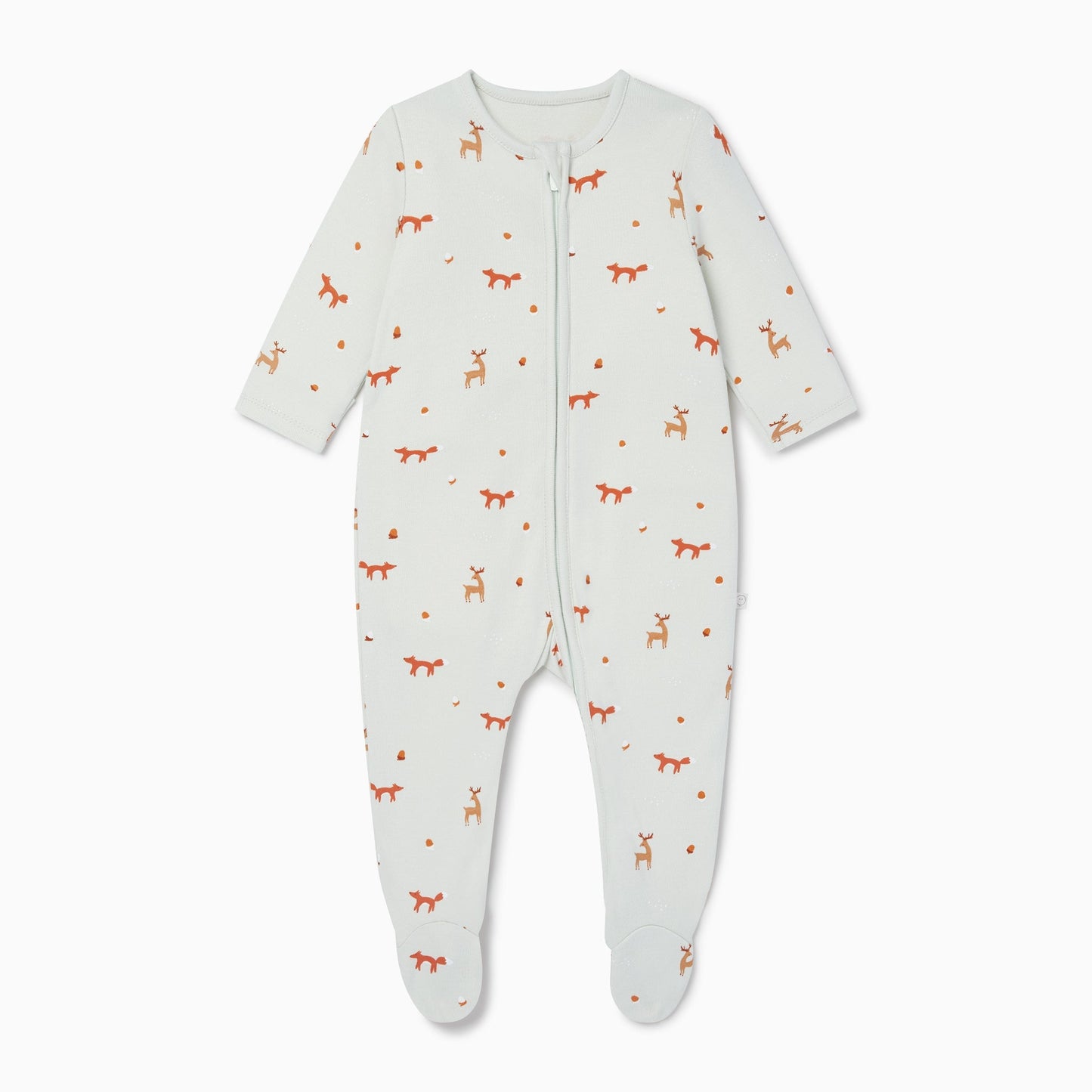 Fox Print Clever Zip Sleepsuit