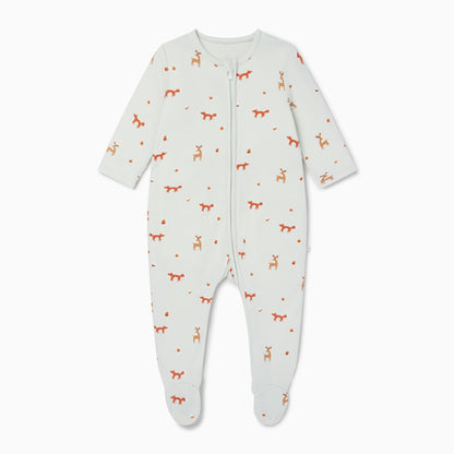 Fox Print Clever Zip Sleepsuit