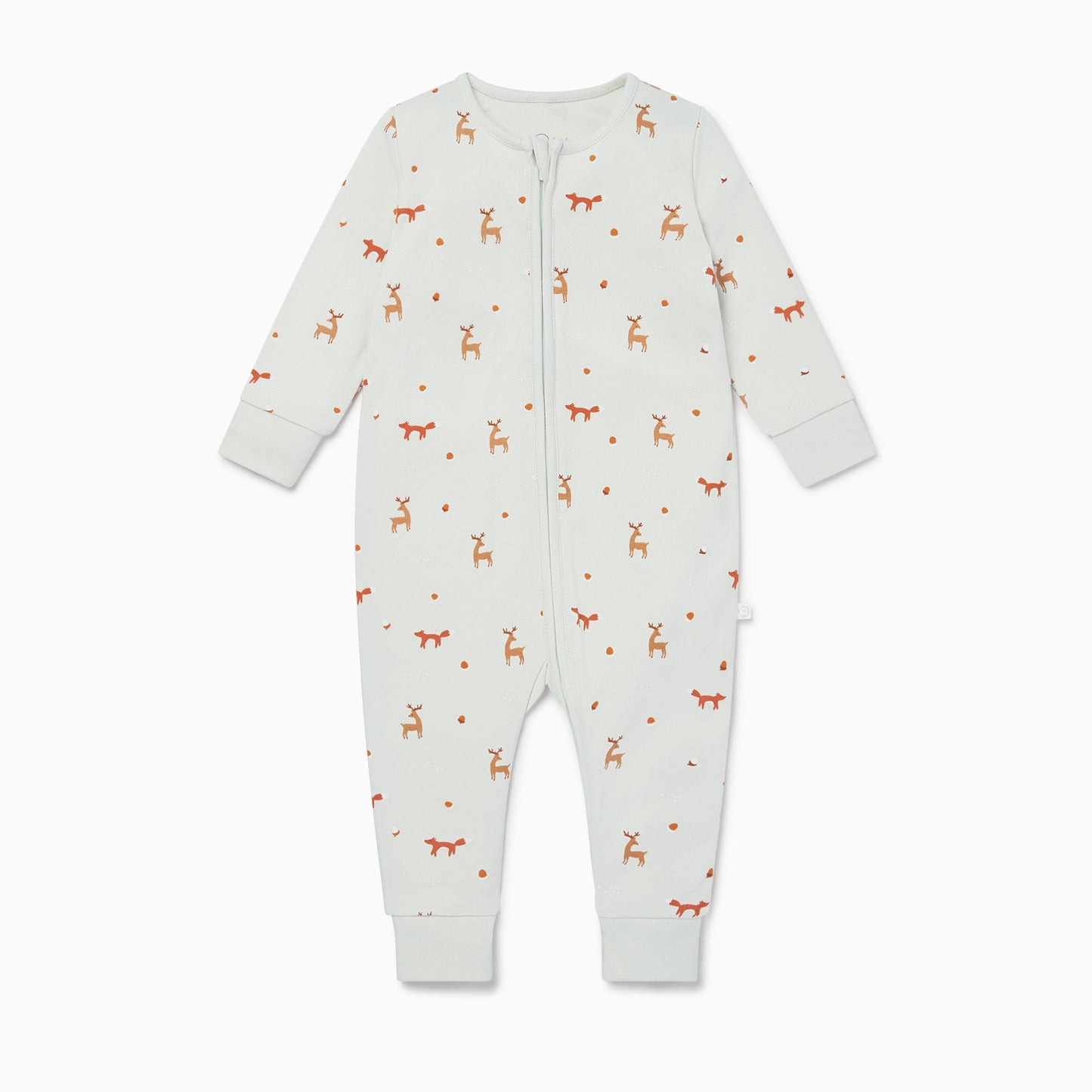 Fox Print Clever Zip Sleepsuit