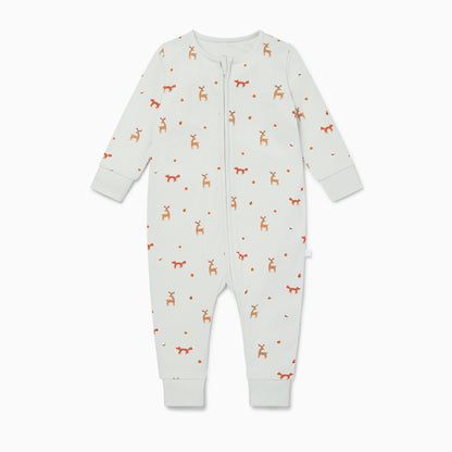 Fox Print Clever Zip Sleepsuit