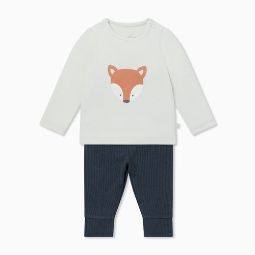 Fox Long Sleeve T-Shirt & Ribbed Leggings Outfit