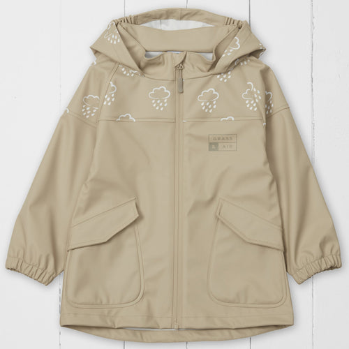 Grass and Air Colour Changing Rain Jacket - Stone