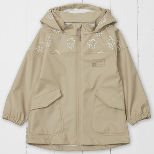 Grass and Air Colour Changing Rain Jacket - Stone