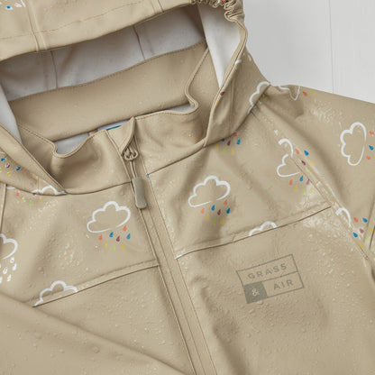 Grass and Air Colour Changing Rain Jacket - Stone