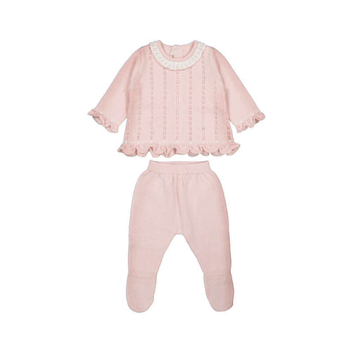 Crystal Pink Sweater Footie Set