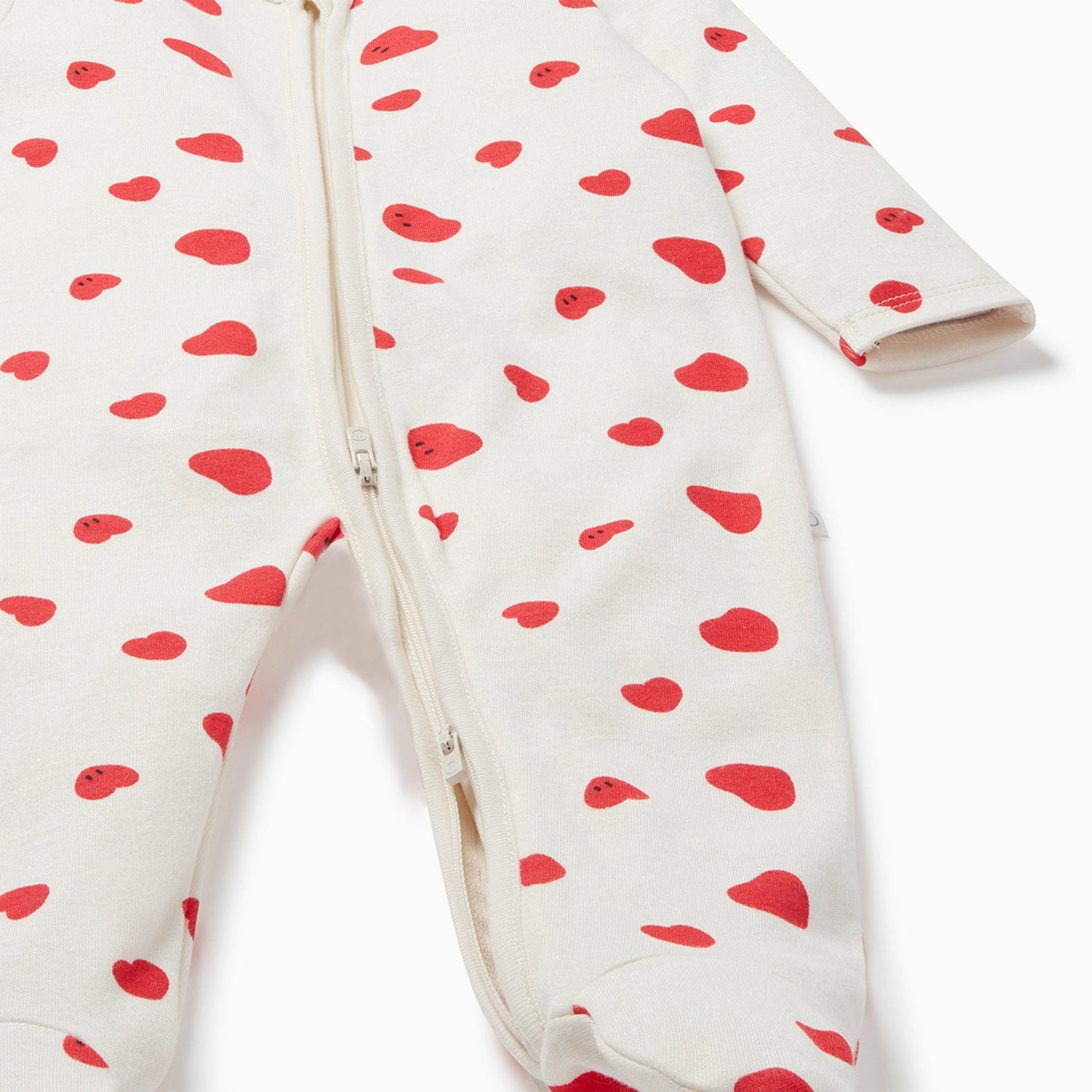 Hearts Clever Zip Sleepsuit