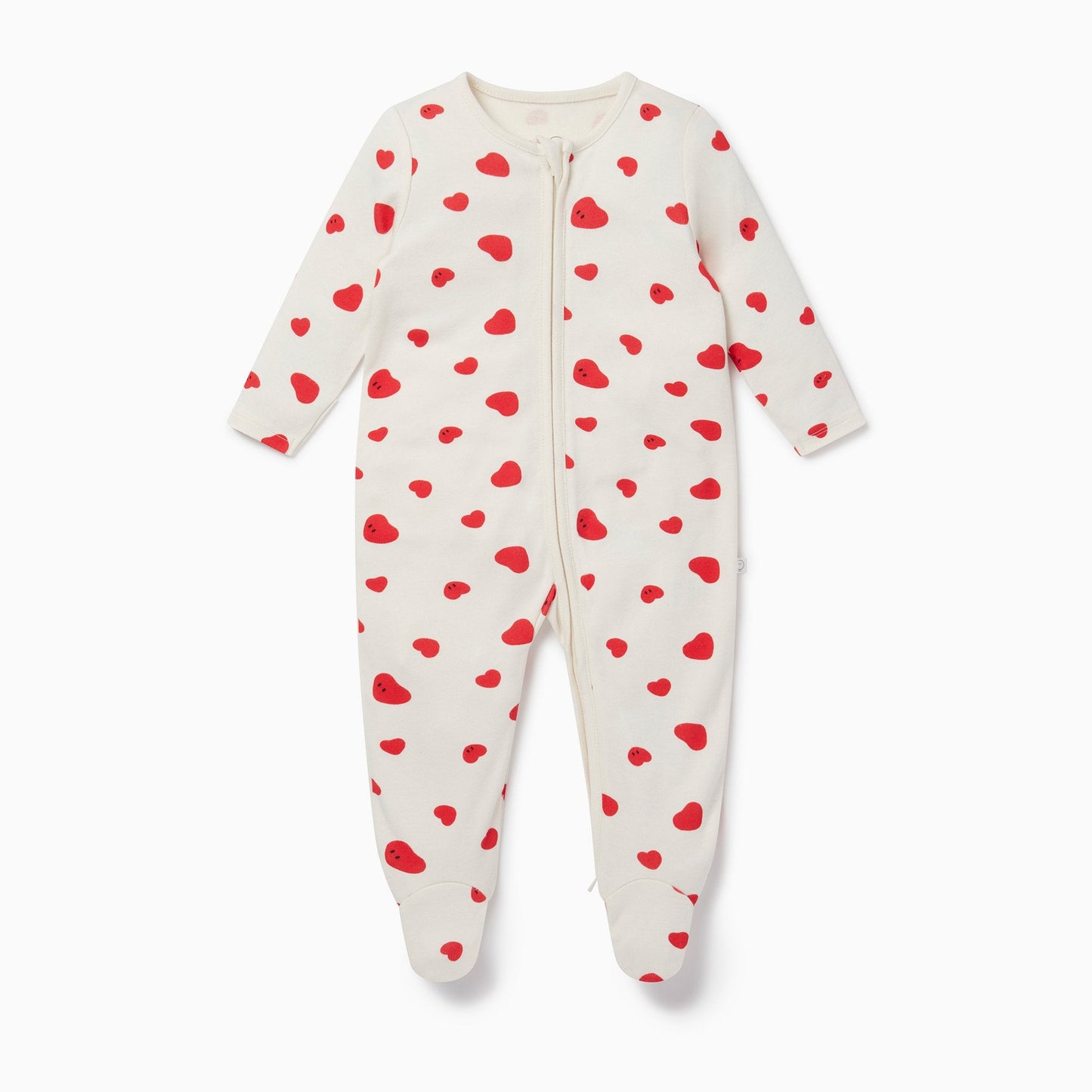 Hearts Clever Zip Sleepsuit