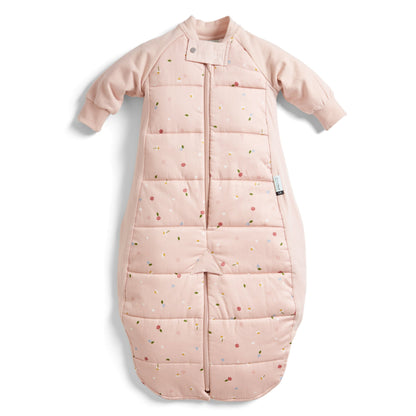 ergoPouch - Organic Winter Long Sleeved 2 in 1 Sleeping Suit Bag - Daisy 2.5 TOG