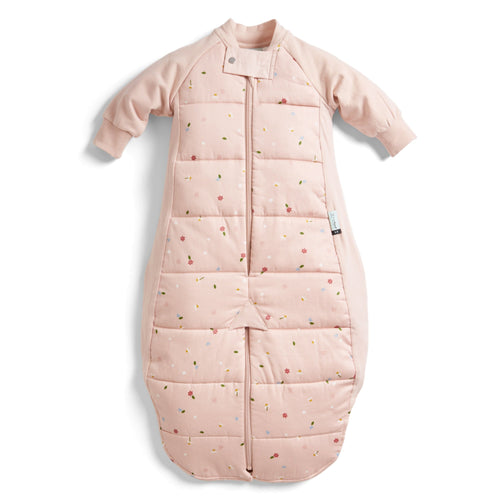 ergoPouch - Organic Winter Long Sleeved 2 in 1 Sleeping Suit Bag - Daisy 2.5 TOG
