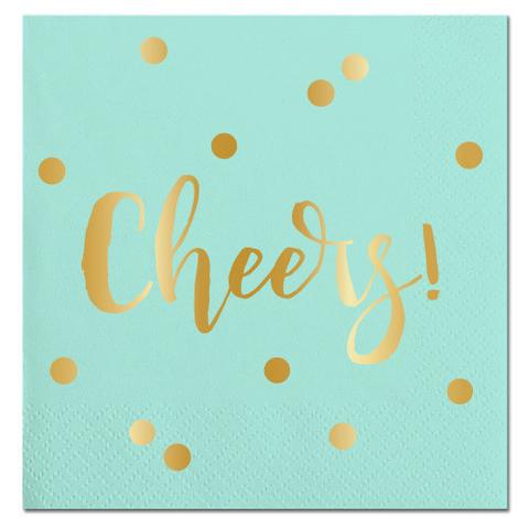 Cheers-Blue-Beverage Napkins-20 Count