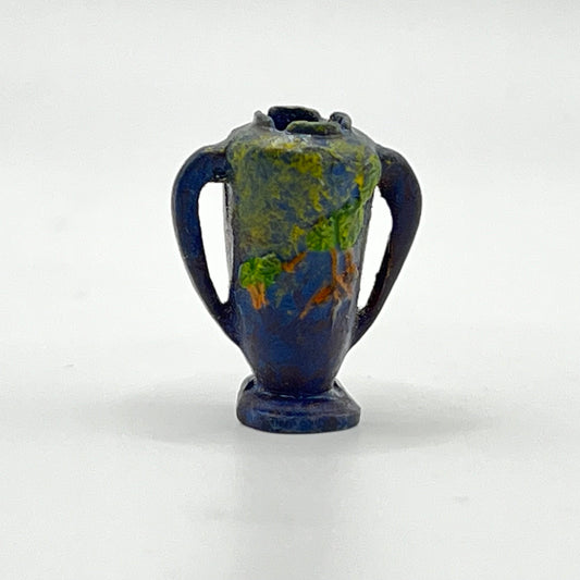 Blue Grey Resin Blue Vase - 1/12 Scale Dollhouse Miniature