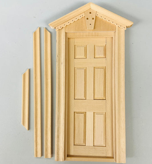 Fancy Victorian 6-Panel Door - 1/12 Scale Dollhouse Miniature