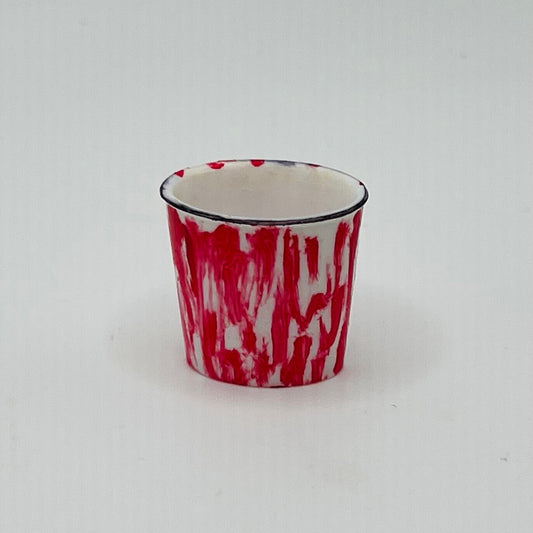 Red Wastebasket - Plastic - 1/12 Scale