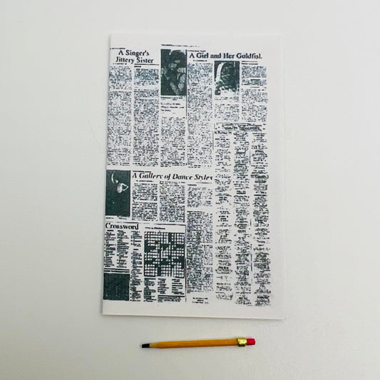 Newspaper and Pencil - 1/12 Scale