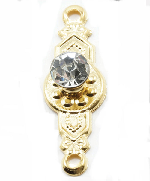 Crystal Provincial Knob- Brass - 1/12 Scale