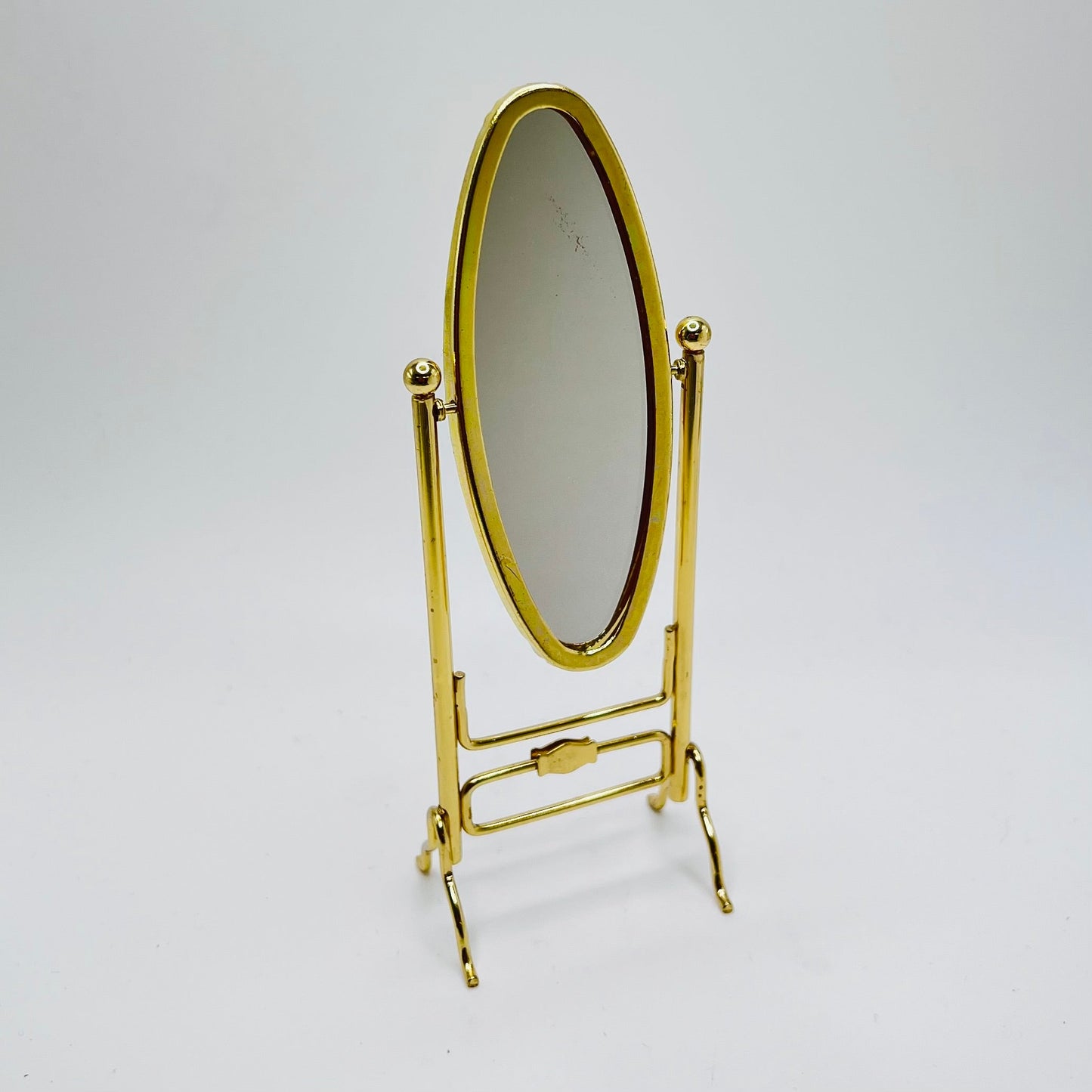 Metal Cheval Mirror - 1/12 Scale Dollhouse Miniature
