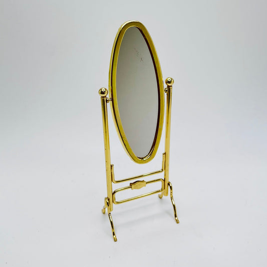 Metal Cheval Mirror - 1/12 Scale Dollhouse Miniature
