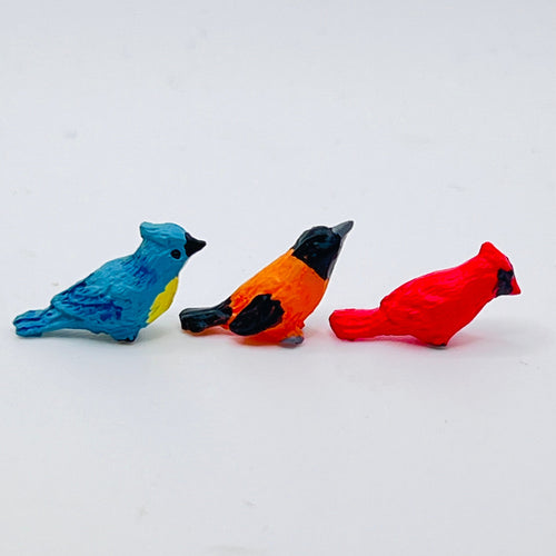 Set of 3 Birds - 1/12 Scale Dollhouse Miniature